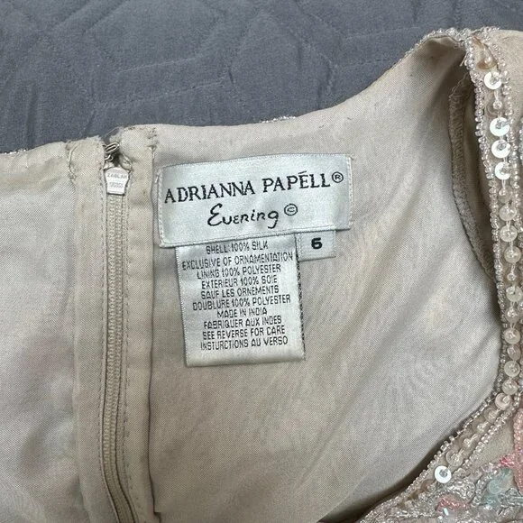 Adrianna Papéll evening 100% silk beaded top - Picture 4 of 7